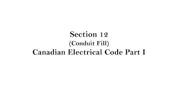 Section 12 CEC: Conduit fill