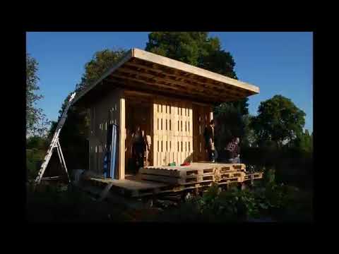 Gartenhaus aus Paletten/Holz mit Bauanleitung selber bauen.
