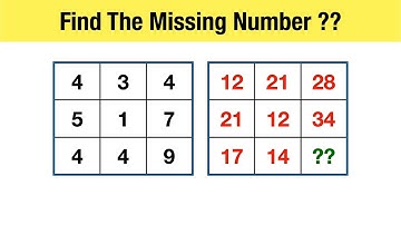 Can You Find The MIssing Number ?? || infosys puzzle solving questions || Math Puzzles