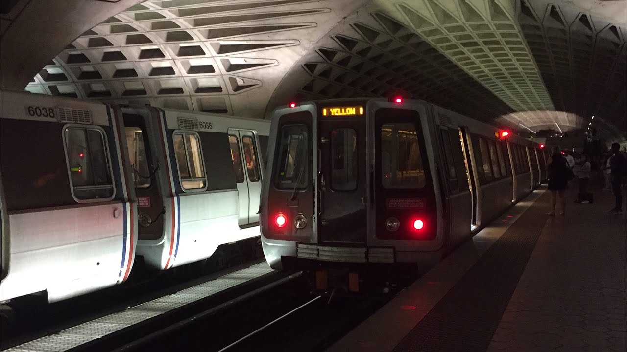 WMATA HD 60fps: 10 Minutes of Orange, Silver, Green, & Yellow Line Trains @ L'Enfant Plaza