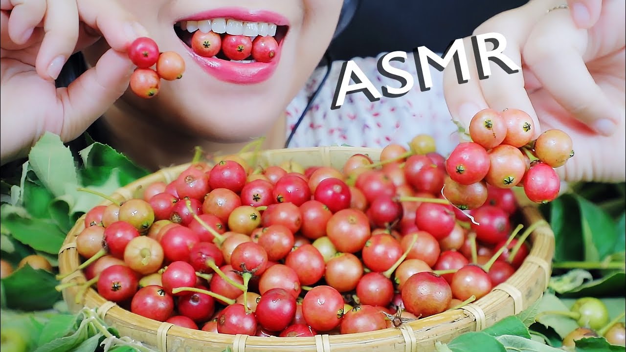 ASMR KERSON FRUITS (FISH EGGS FRUIT) POPPING CRUNCHY EATING SOUNDS | LINH-ASMR