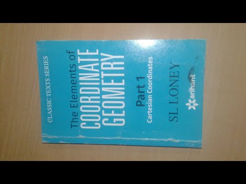 Book Review SL Lony Of Coordinate Geometry || The Elements Of Coordinate Geometry |