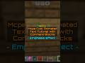 Cool Text Tutorial with Commands on Mcpe | Part 2