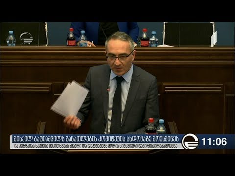 მიხეილ ბატიაშვილის მოსმენა პარლამენტში დღესაც გაგრძელდება