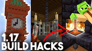 MINECRAFT BUILD HACKS FOR  1.17 CAVES & CLIFFS UPDATE (Tips & Tricks)