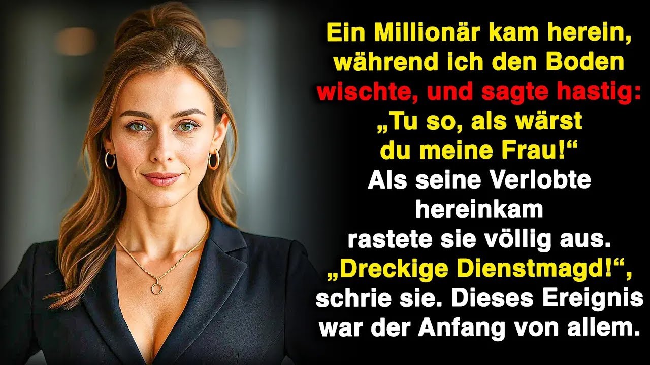 Ich wischte gerade den Boden, als ein Millionär hereinkam und∶ „Tu so, als wären wir verheiratet!“