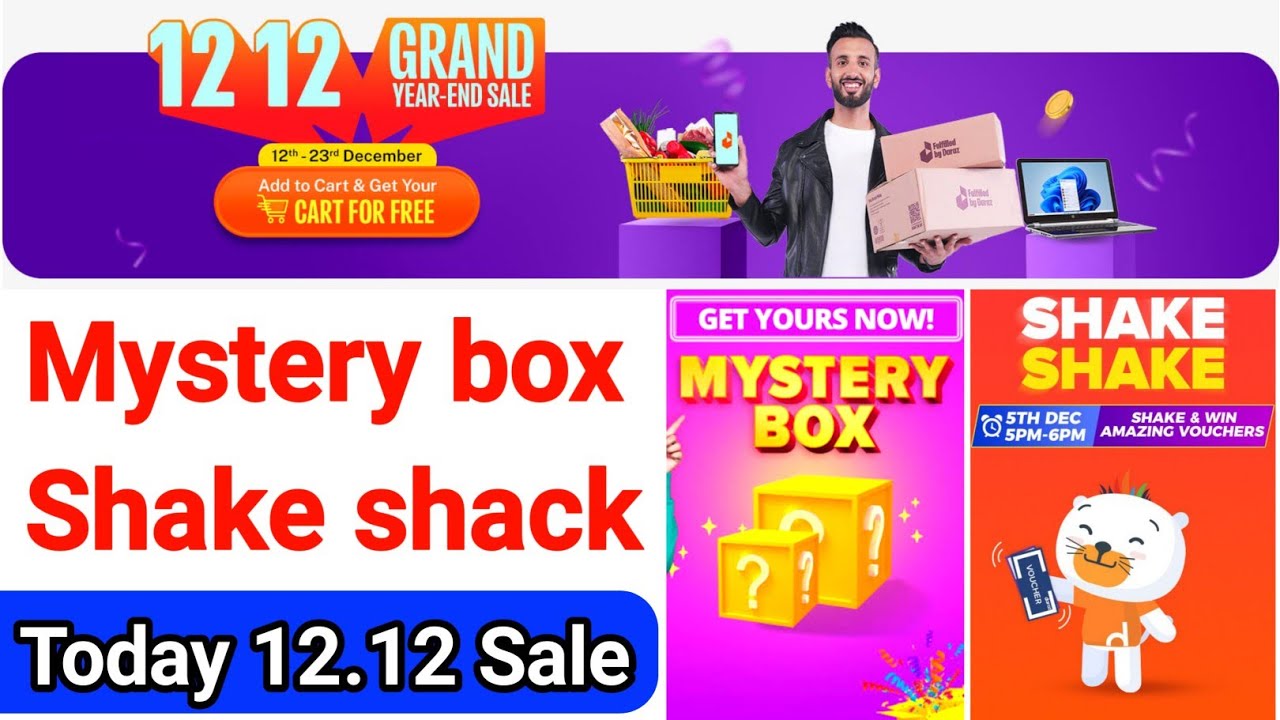Daraz 12.12 campaign 2022 Daraz mystery box Daraz Shake Shake Offer