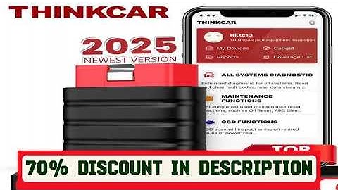 A must-have product! 2025 Thinkcar Thinksafe OBD2 Bluetooth Scanner Code Reader Car Bi-directional