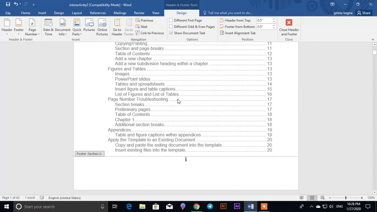 how to delete pages on microsoft word 2016