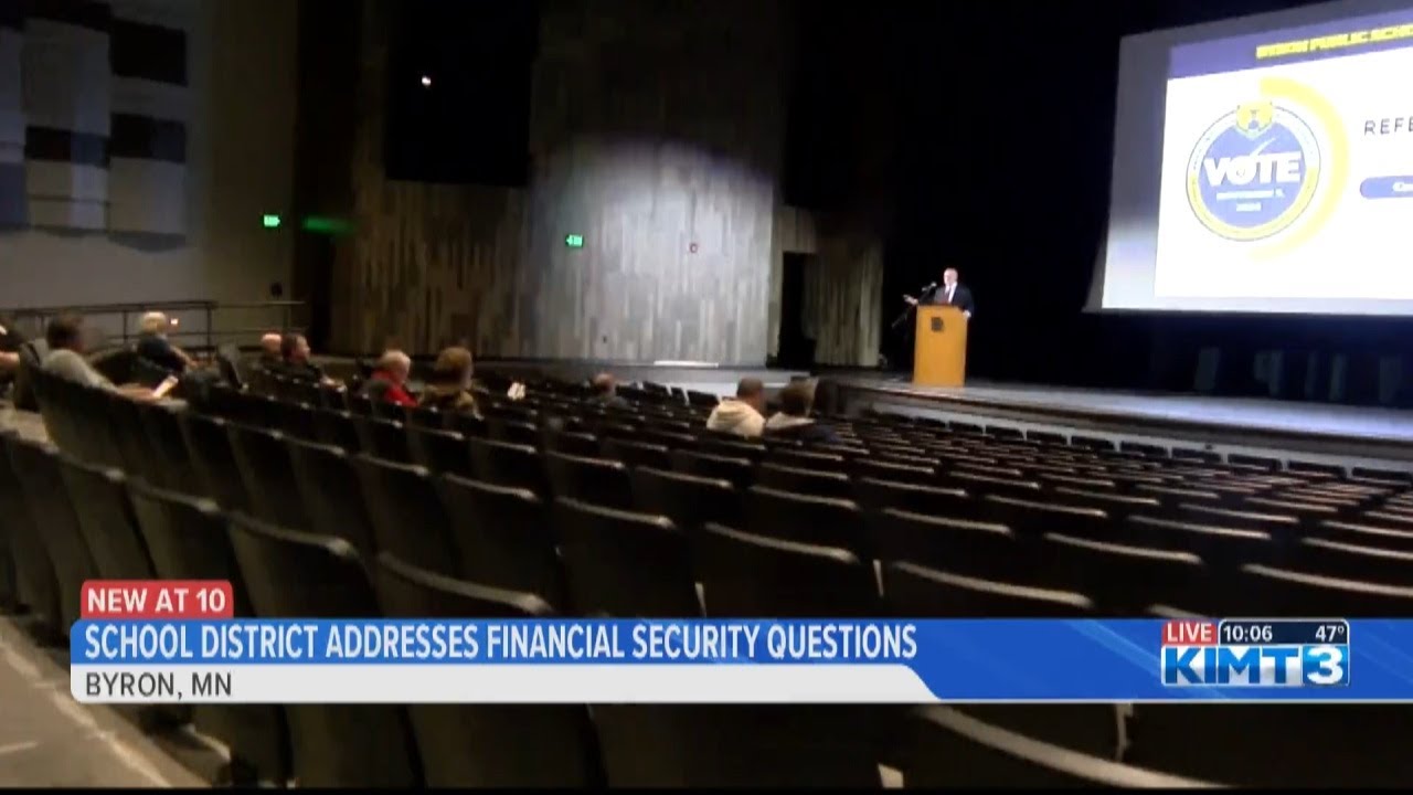 Byron school district addresses financial security questions