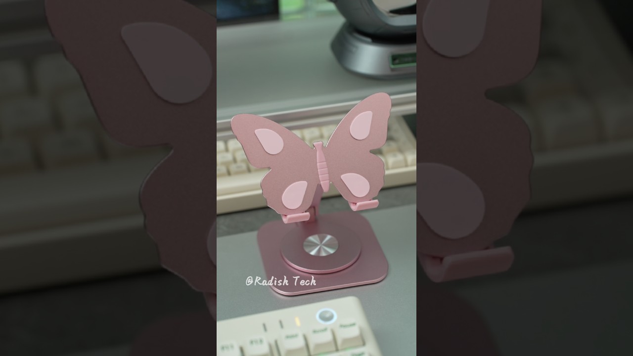 Who doesn't have a pink butterfly? #Digital Technology #Mobile Phone Stand #Table Stand #Creative
