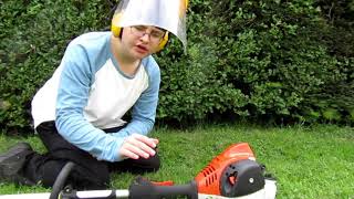 How to start the Stihl fs 70 RC strimmer tutorial