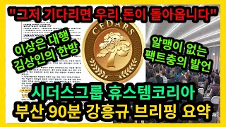 시더스그룹 휴스템코리아 부산 110분 브리핑 요약 &q…