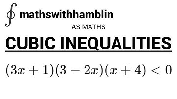 CUBIC INEQUALITIES - mathswithhamblin