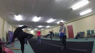 Bujinkan Ninjutsu, 7th Kyu, part 56 - snap kick back then forward across face