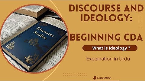 Discourse and Ideology : beggining CDA what is Ideology? explanation in urdu hindi