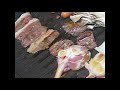 一人焼肉　ぼっちの焼肉　一人寂しく肉を焼く
