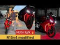 R15v4 neon lights modified घर पर installation करो bike me👍 #triggerredwolf