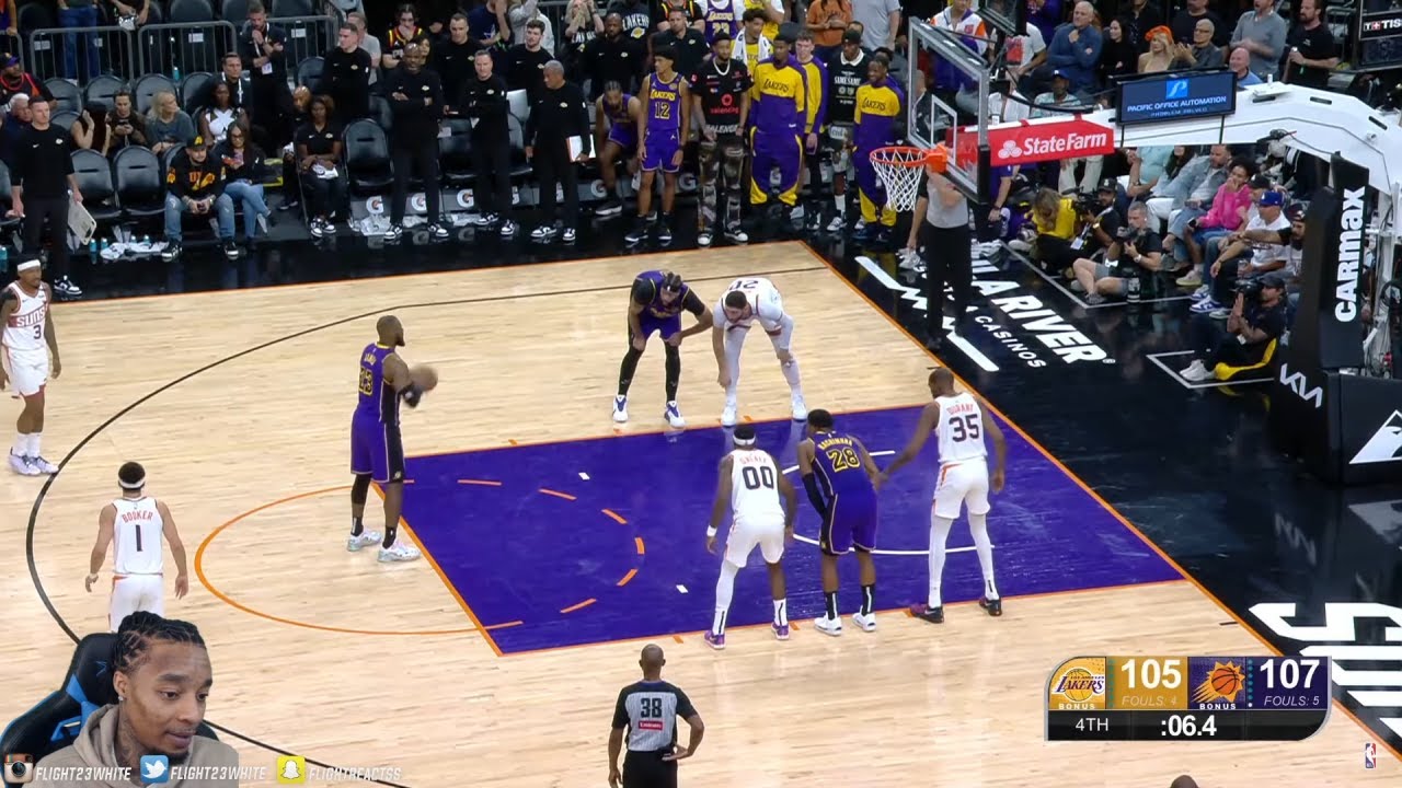 FlightReacts To LAKERS at SUNS | FULL GAME HIGHLIGHTS | October 28 ...