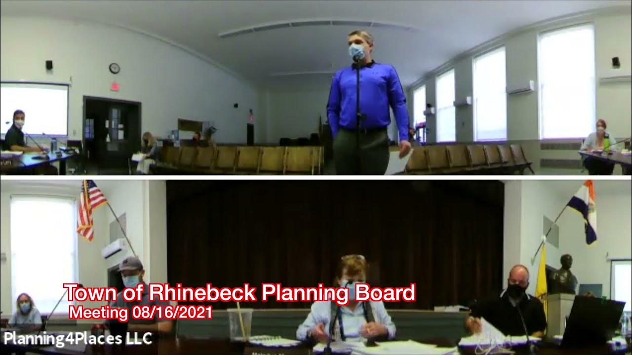 Town of Rhinebeck Planning Board Meeting 08/16/2021 YouTube