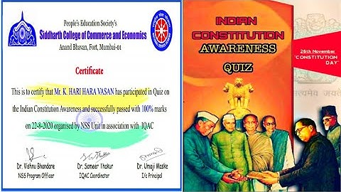 National Level E-Quiz on the Indian Construction Awareness