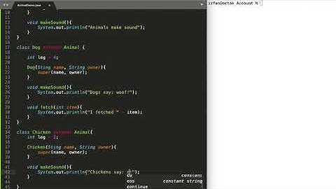 Java Inheritance 14: Polymorphism - Animal Demo