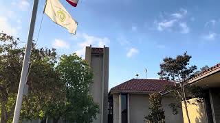 7PM chime, Glendora Public Library, California, USA