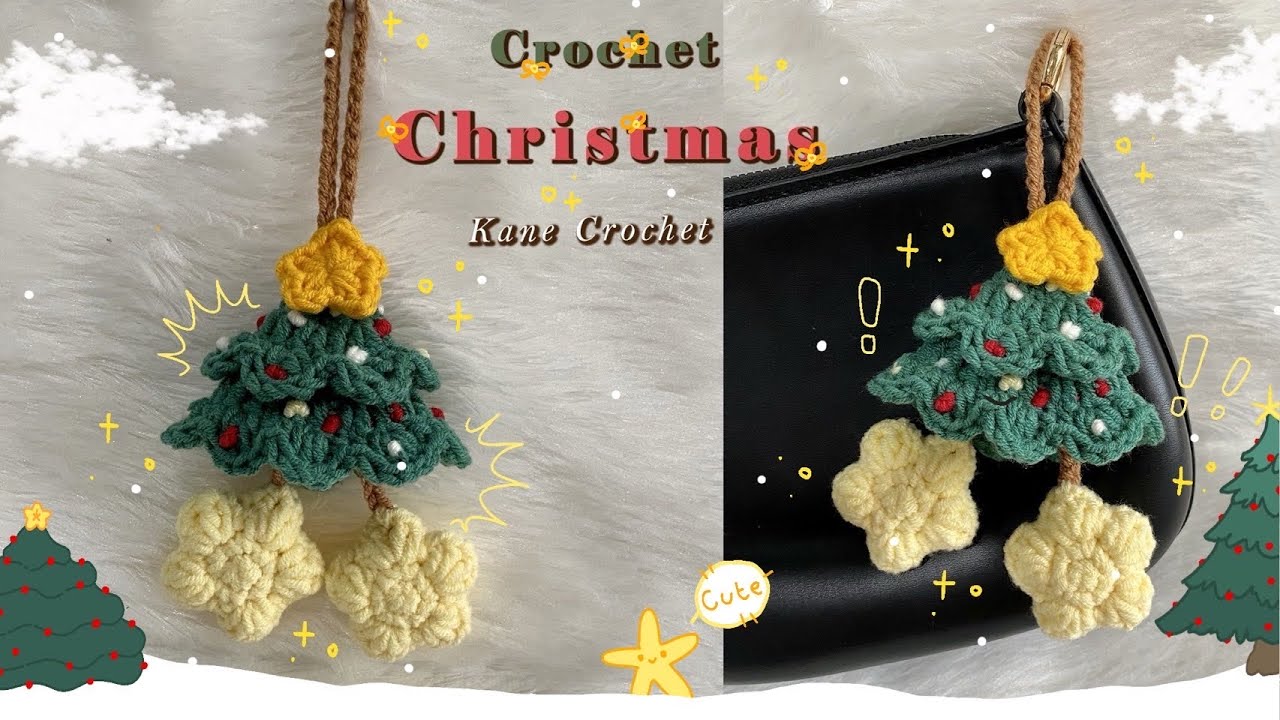 ВЯЗАНИЕ КРЮЧКОМ РОЖДЕСТВО ⭐ Звезда 🎄 Брелок в виде елки 🎄 Идеи для вязания крючком рождественских