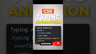 Typing Text Animation in CSS | @keyframes explained