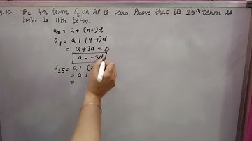the 4 term of an ap is zero prove that its 25th term is triple its 11th term