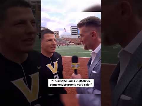 Diego Pavia telling Marty Smith that people need to stop sleeping on Vandy 😤
