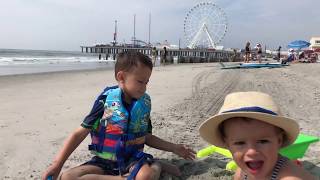 Fun day at the beach with Ryan and Sofia☀🌞🌞🌊