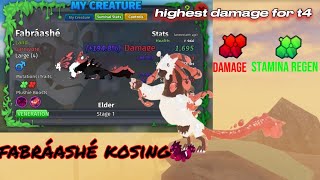 Fabráashé easy killing 5T in Creatures of Sonaria! | Kosing