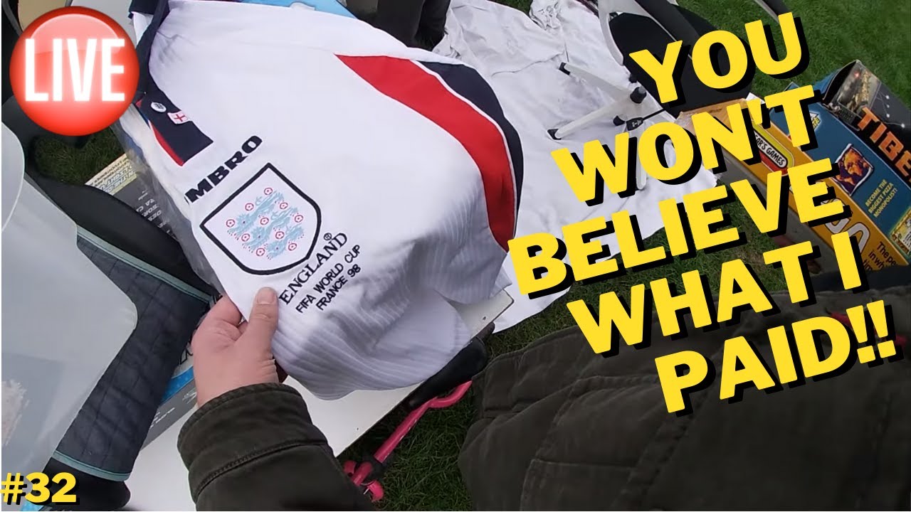 GRAIL FOOTBALL SHIRT! LIVE Car Boot Sale Hunt S5 EP32. 