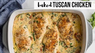EASY Baked Tuscan Chicken - made in ONE pan! | The Recipe Rebel