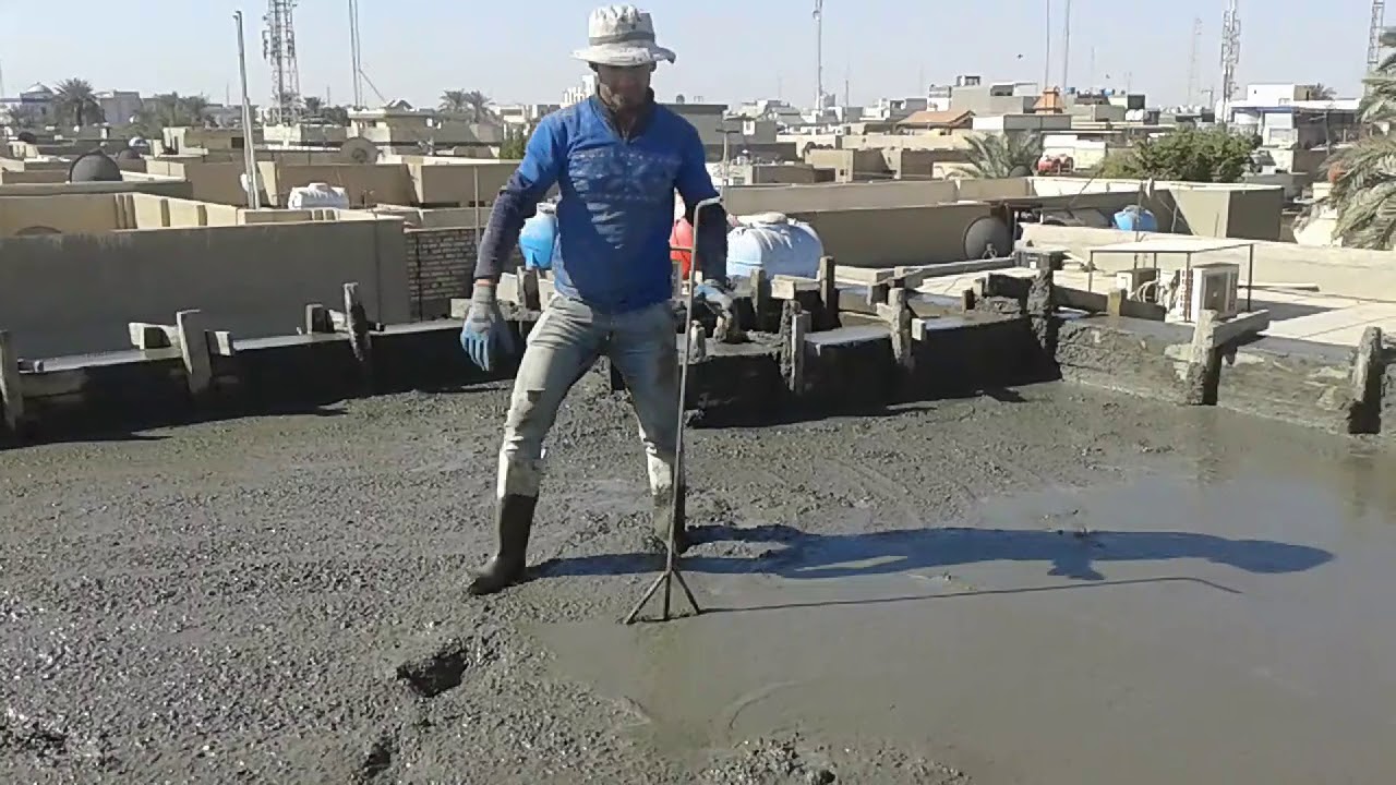 صب السقف في العراق بغداد منطقة زيونة / الحداد حسين الحاج جبار