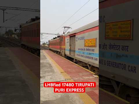 First LHB Run of Tirupati Puri Express #shorts #lhb #traingadi #trainvideos #railway