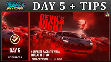 NFS No Limits | Day 5 + TIPS - Bugatti Divo | Devil