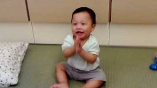 20090824小寶9個月 寶寶爬行大賽預備