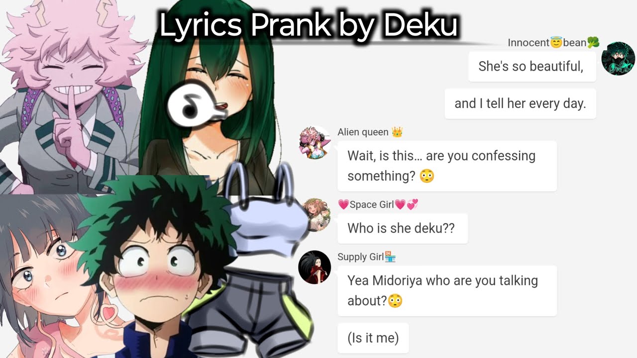 Deku blackmailed by ?? 😂to do a Lyrics Prank|@AnimeWorld0118  | 