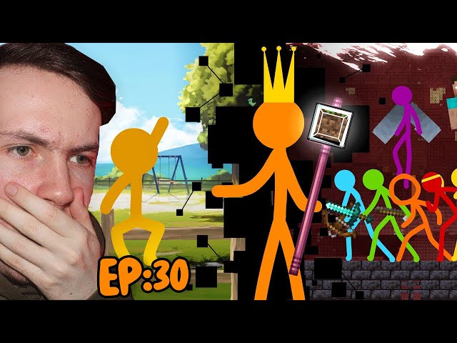 REACTING TO THE KING - ANIMATION Vs MINECRAFT SHORTS EP.30 FINALE! 