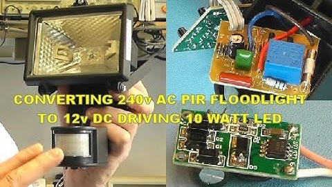 Scullcom Hobby Electronics #13 - Convert 240v AC PIR Floodlight to 12v DC LED