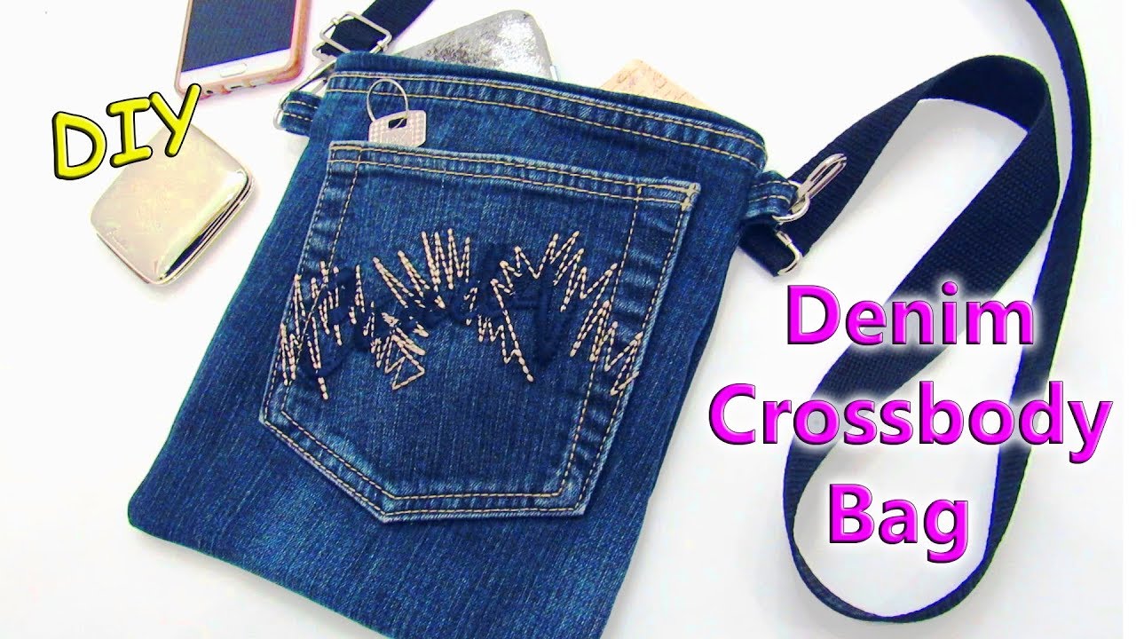 Recycled Denim Purse With a Louis Vuitton Twist