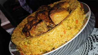 ألذ وأسرع وجبة صيفية ممكن تحضرو : دجاج محمر مع الأرز بالخضر لذة لا تقاوم 