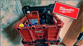 Milwaukee PackOut Crate and PackOut Mounting Plate.  Trailer Organization