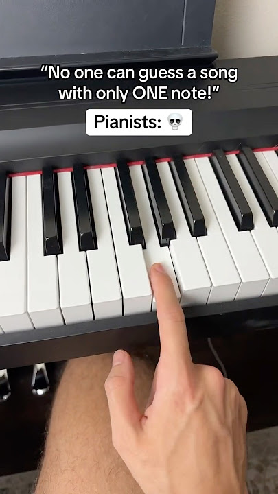 Can You Guess This Song on Piano With Only ONE Note?!🤔 #piano #tutorial #music