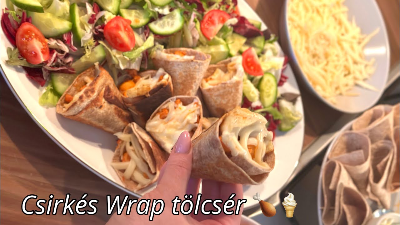 Csirkés wrap tölcsér🍦🍗Desszerteske by Alexandra #viral #food #főzés #nekedbelegyen #mutimiteszel