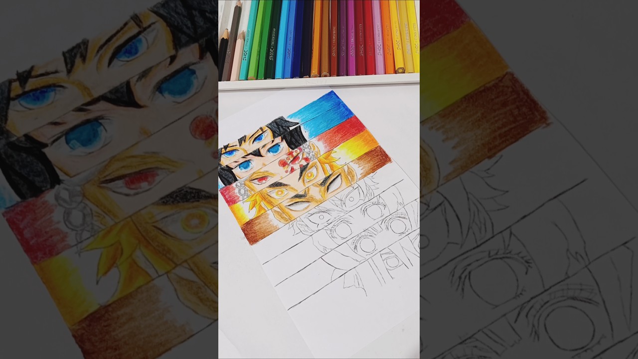 Drawing Gyomei Himejima Eyes👁️🔥 | All Hashira Eyes Drawing Part~5 | 