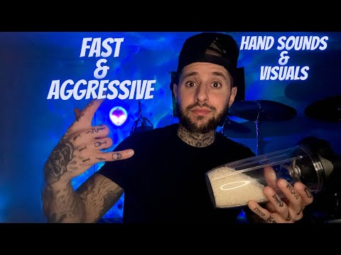 ASMR | Fast & Aggressive Tingly Triggers W/Hand Sounds & Visuals