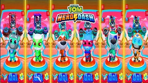 TALKING TOM HERO DASH - ALL HEROES SAVING ALL HEROES COLOR GRADING BACKGROUND